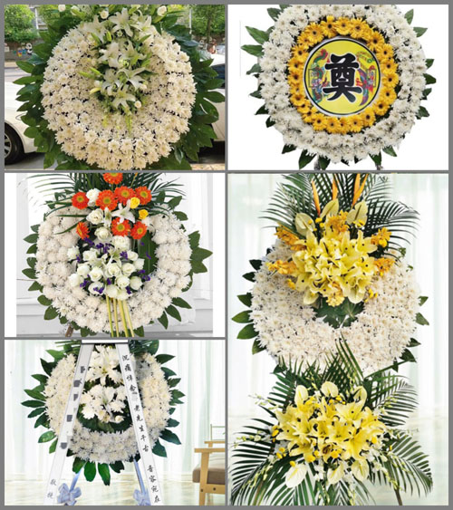 湖北黄冈市浠水县团陂镇夏堰村花圈速递